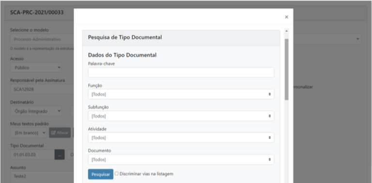 2.2 Incluir Dados e Redigir Documentos pesquisa tipo documental