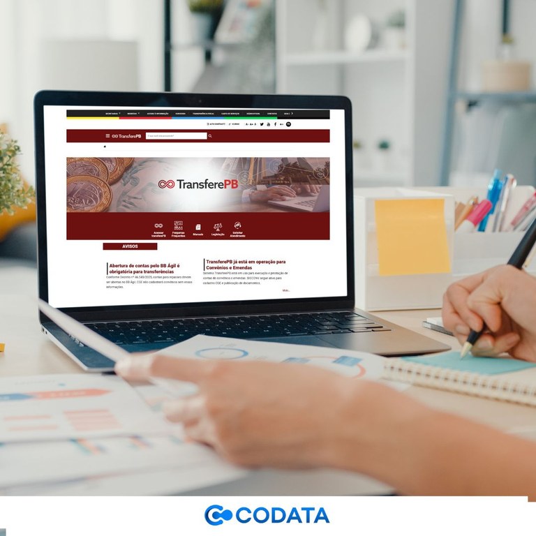 Desenvolvido pela CODATA: Governo da Paraíba coloca em operação o TransferePB, sistema que centraliza e moderniza a gestão de convênios e transferências Desenvolvido pela CODATA: Governo da Paraíba coloca em operação o TransferePB, sistema que centraliza e moderniza a gestão de convênios e transferências