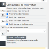 3.3 Configuração de mesa 3.3 Configuração de mesa