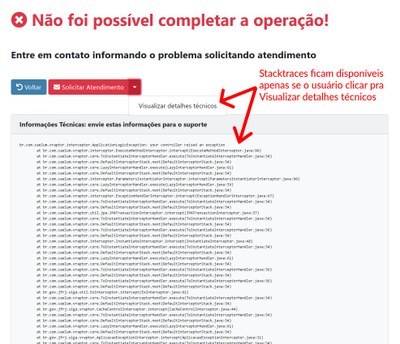 Não foi possível completar a operação Tela de aviso: Não foi possível completar a operação