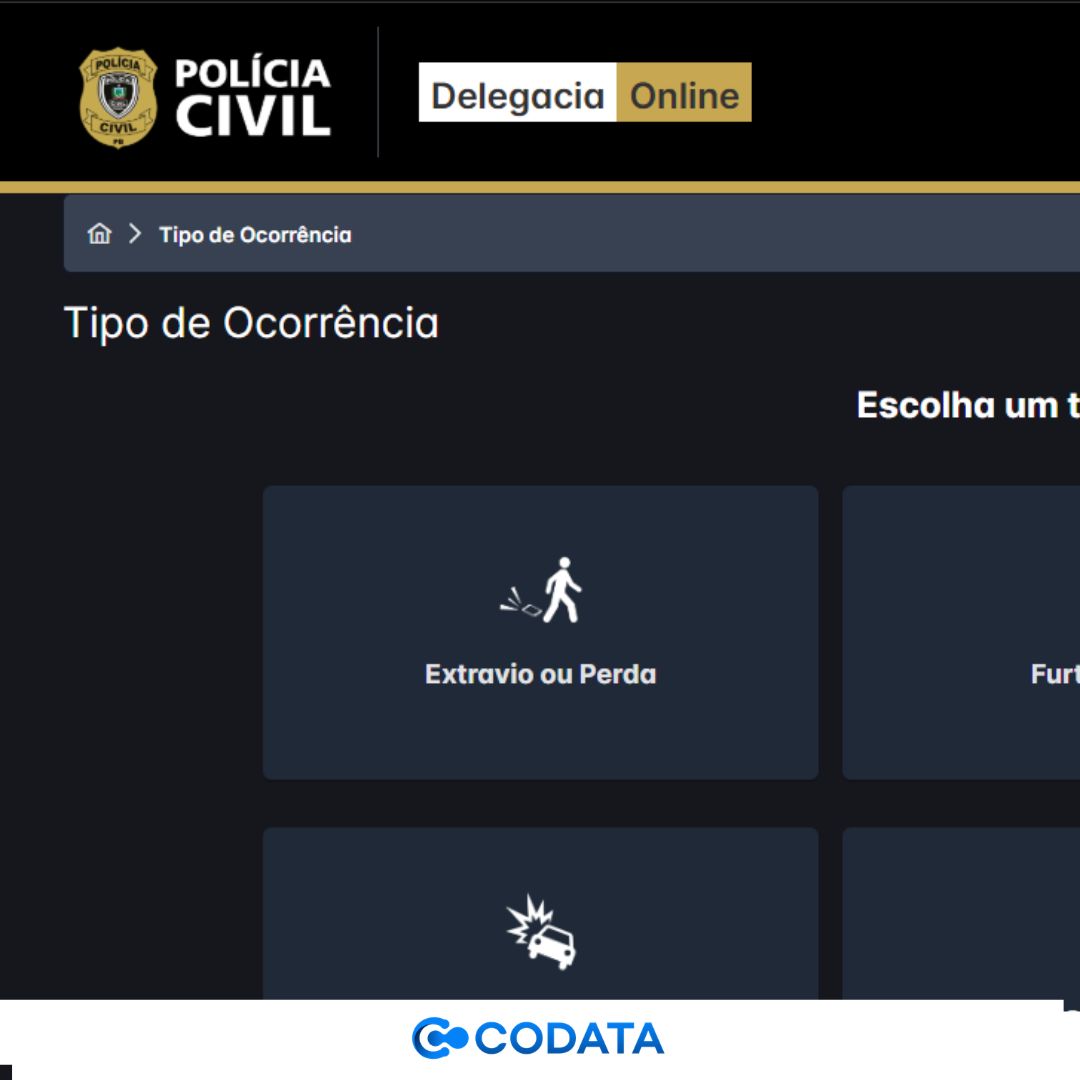 Tecnologia da CODATA: Delegacia Online da Paraíba passa a emitir boletins com assinatura digital automática e acesso via Gov.br