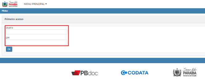 1.2 Solicitar Primeiro acesso 1.2 Solicitar Primeiro acesso